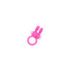 Anneau vibrant silicone rose avec oreilles de lapin 